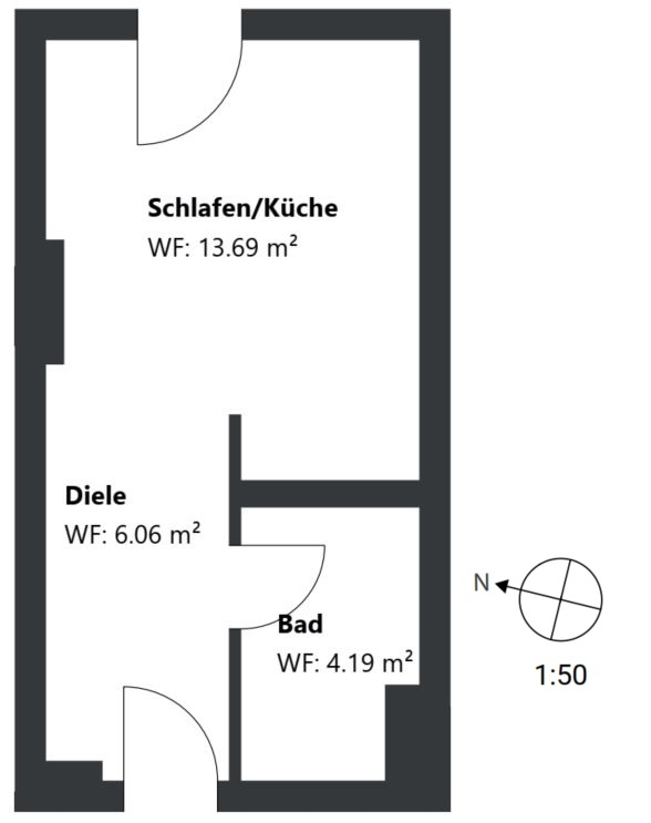Appartement avec 1 pièce | München-Ramersdorf | 70474 | nicht maßstabsgetreu