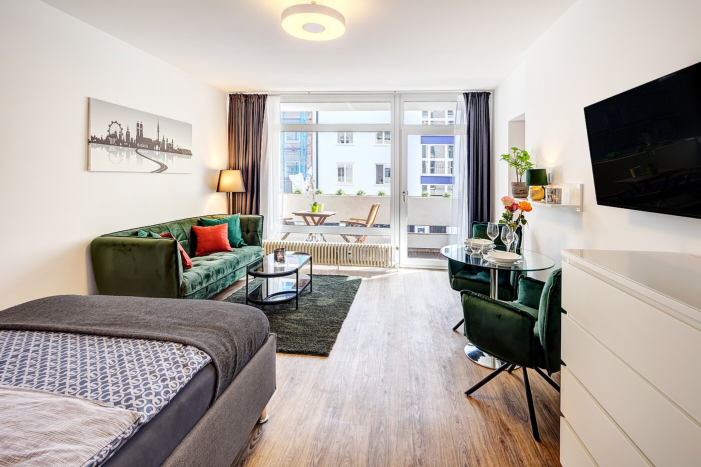 Appartement avec 1 pièce | München-Ludwigsvorstadt | 70176 | Heller Wohn-Schlafraum...