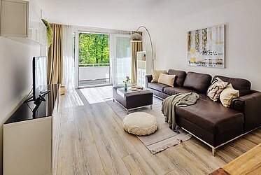 Bogenhausen : Charmant 3,5 chambres meublées avec espace bien-être - libre