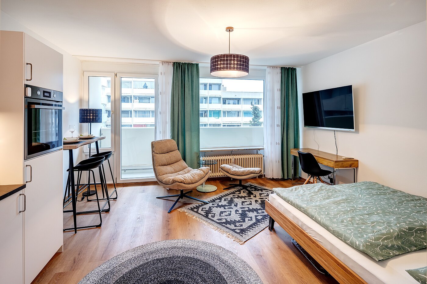 Apartment avec 1 pièce | München-Pasing | 70302 | Wohn- und Schlafbereich
