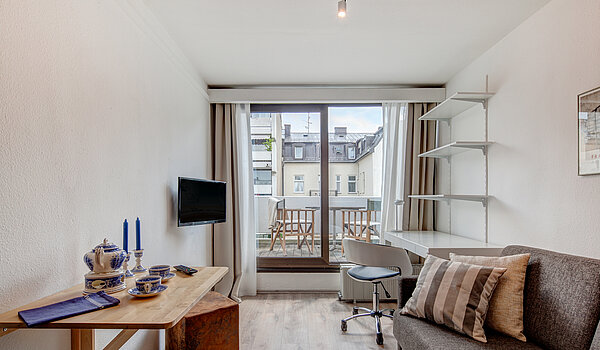 Apartment avec 1 pièce | München-Maxvorstadt | 70448 | Große Fensterfront