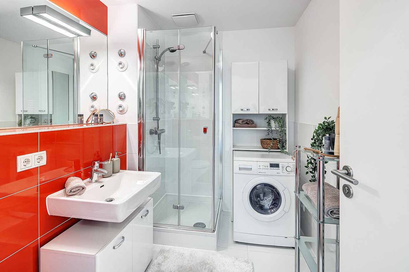 Appartement au rez-de-chaussée avec 2 pièces | München-Riem | 2201ML1 | ...Dusche und Waschtrockner