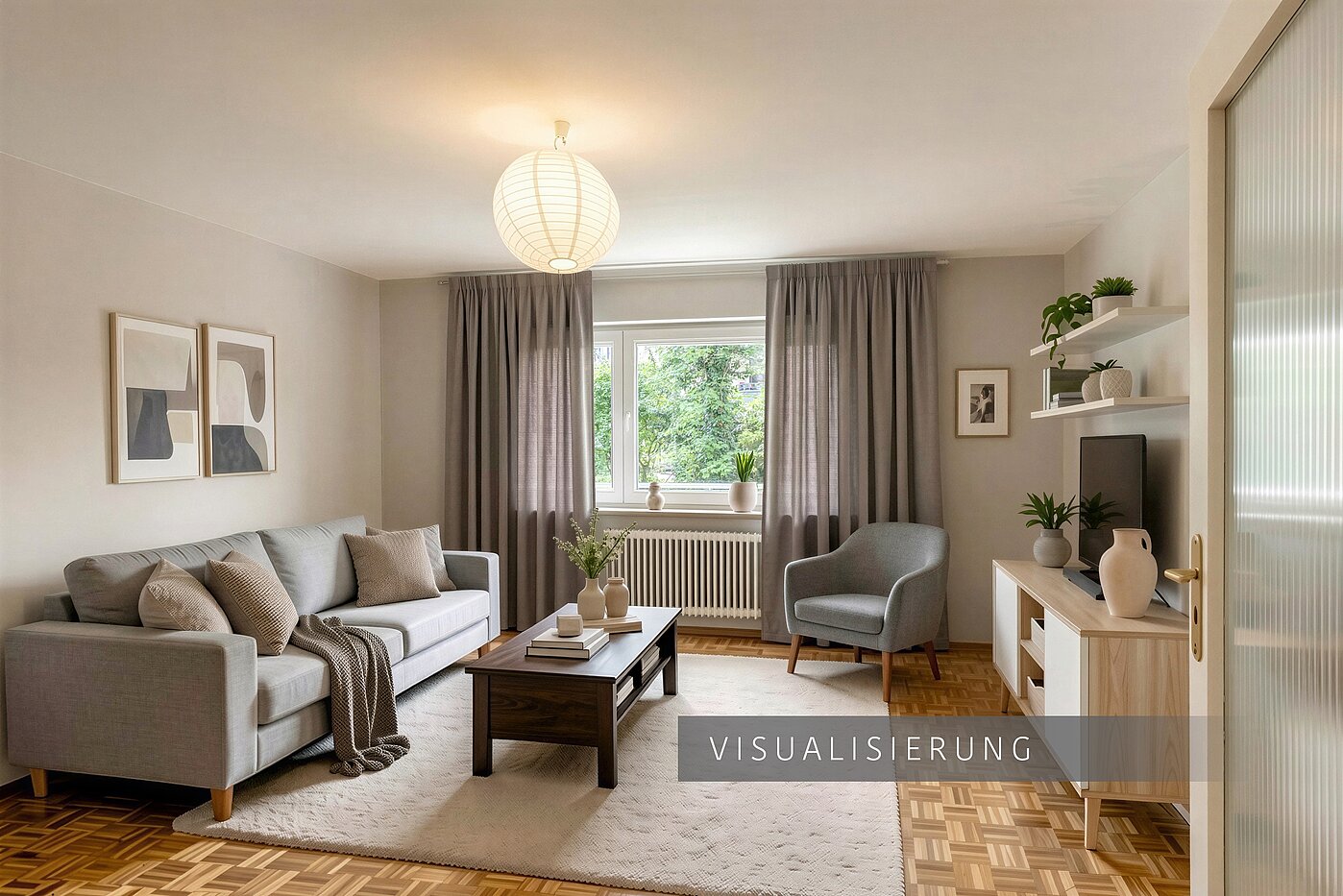 Appartement au rez-de-chaussée avec 2.5 pièces | München-Schwabing | 70441 | VISUALISIERUNG