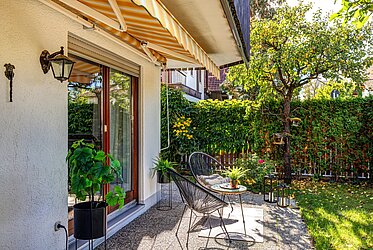 Trudering-Riem : vivre au cœur de la verdure – 3 pièces, jardin privé et beaucoup d'espace sur deux niveaux