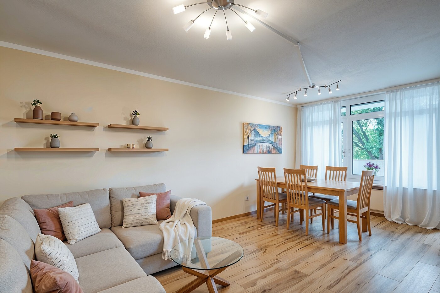 Appartement avec 4 pièces | München-Aubing | 70276 | KI-generiertes Möblierungsbeispiel