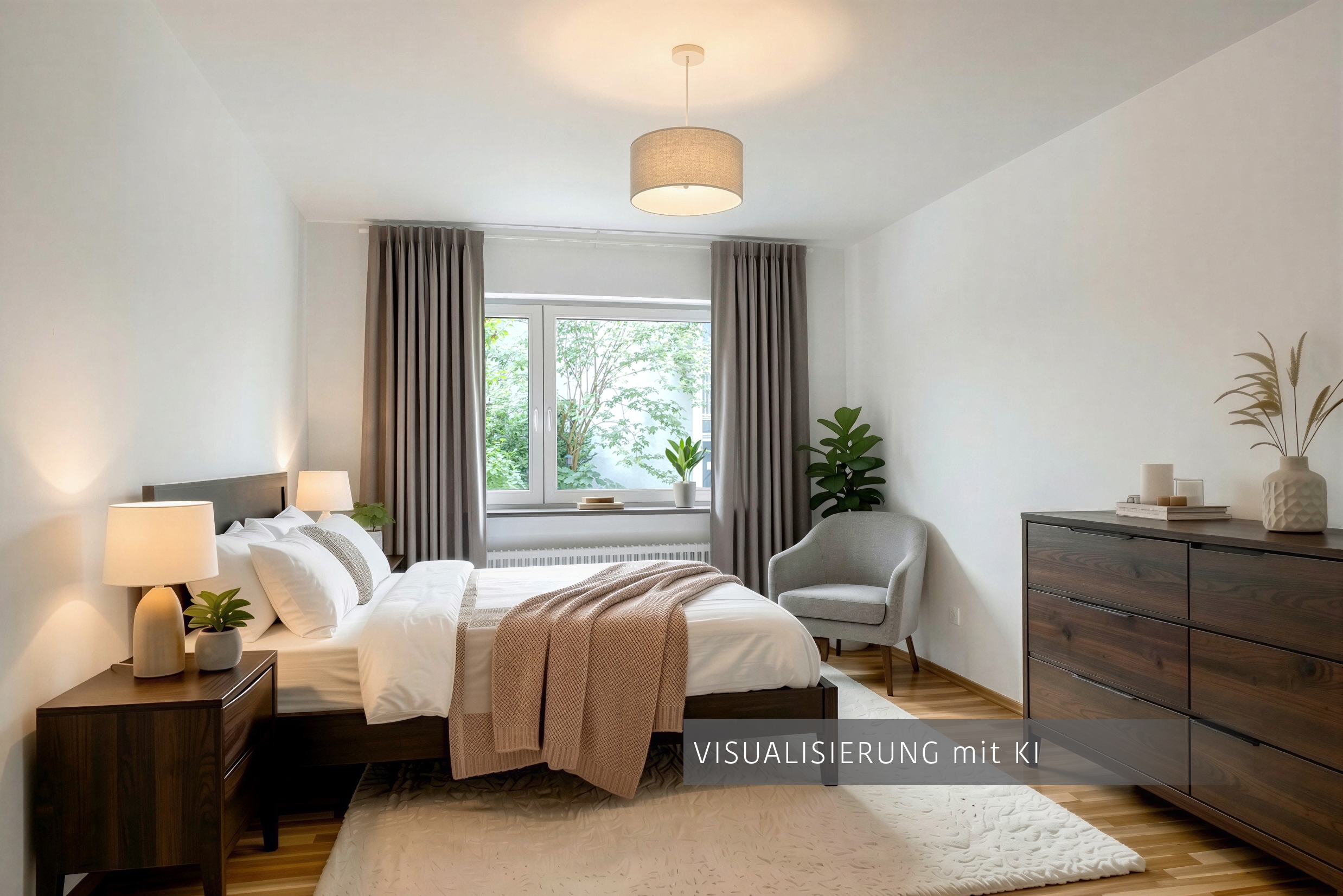 Rez-de-chaussée surélevé avec 2.5 pièces | München-Schwabing | 70441 | Visualisierung mit KI | Thumbnail