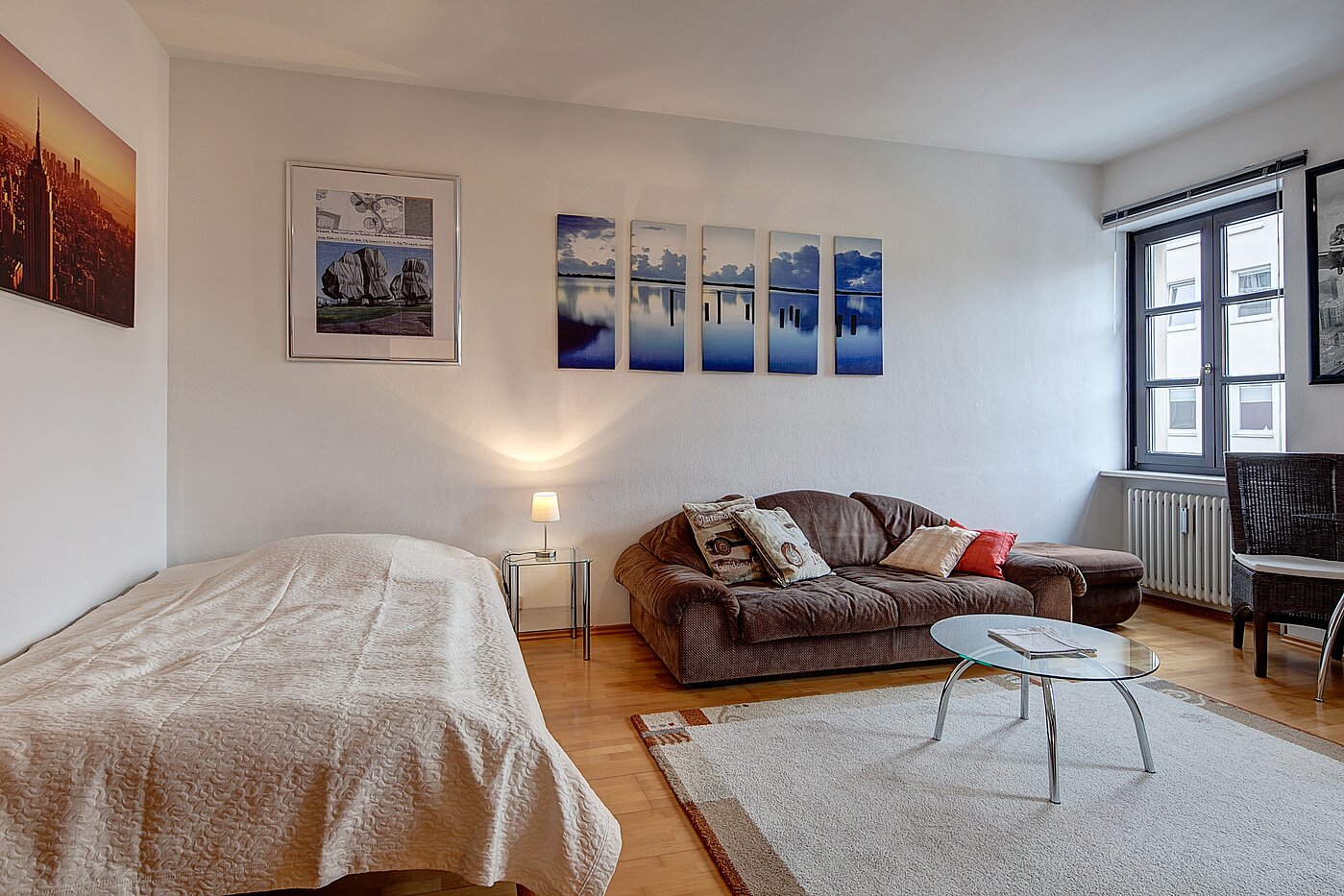 Appartement avec 1 pièce | München-Schwabing | 2111ML3 | Wohn-/Schlafbereich