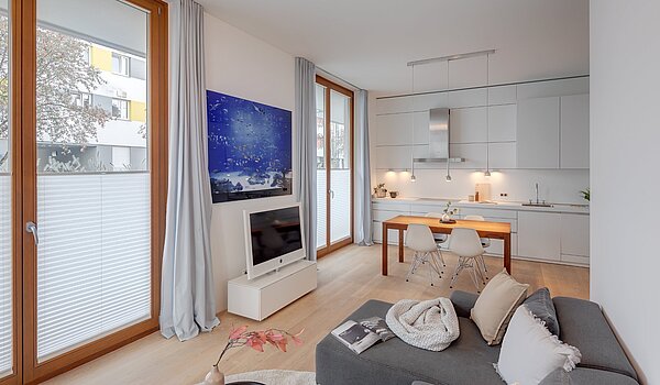 Rez-de-chaussée surélevé avec 3 pièces | München-Sendling | 2009ML8 | ...mit bodentiefen Fenstern...