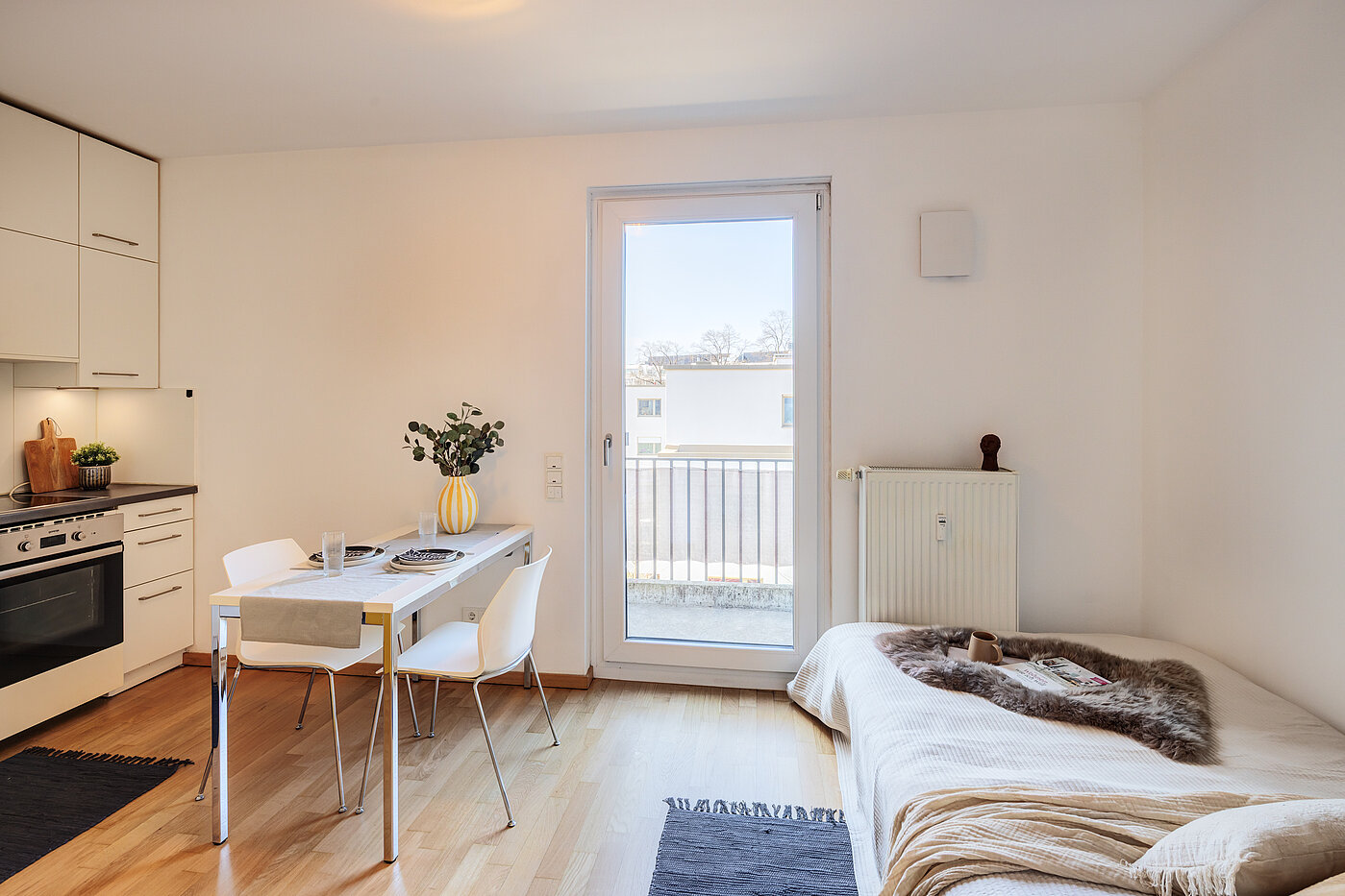 Apartment avec 1 pièce | München-Ramersdorf | 70415 | Wohn- und Schlafzimmer