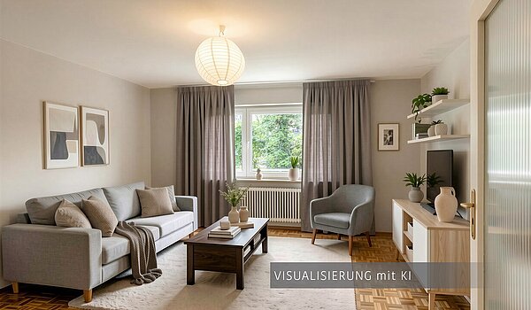 Rez-de-chaussée surélevé avec 2.5 pièces | München-Schwabing | 70441 | Visualisierung mit KI