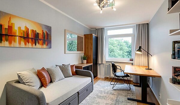 Appartement avec 4 pièces | München-Aubing | 70276 | KI-generiertes Möblierungsbeispiel
