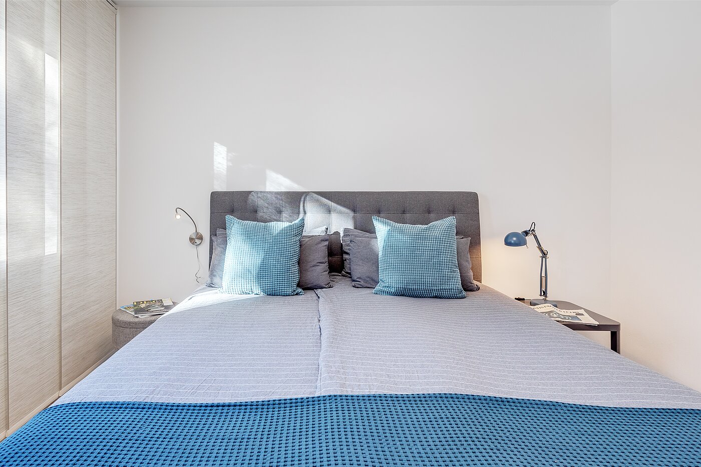 Appartement au rez-de-chaussée avec 2 pièces | München-Moosach | 70462 | Großes Bett