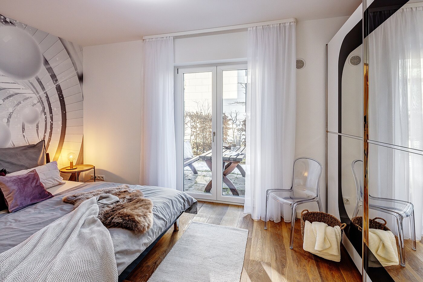 Appartement au rez-de-chaussée avec 2 pièces | München-Riem | 2201ML1 | Schlafzimmer mit...