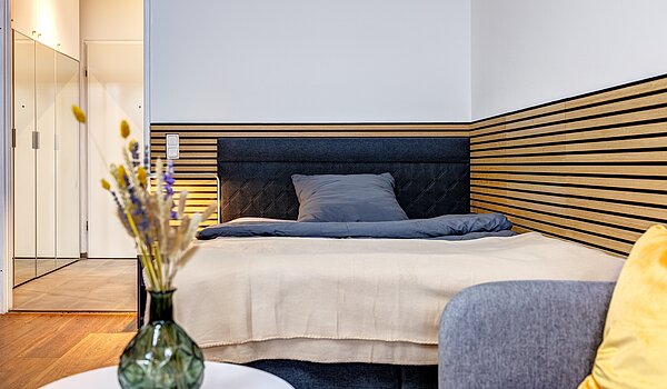 Apartment avec 1 pièce | München-Milbertshofen | 70183 | Gemütliches Bett