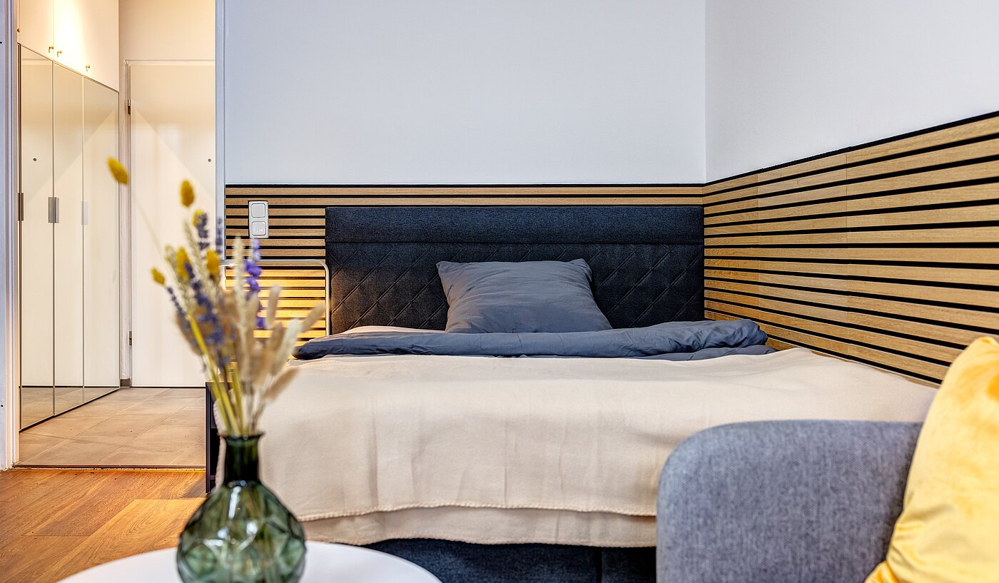 Apartment avec 1 pièce | München-Milbertshofen | 70183 | Gemütliches Bett