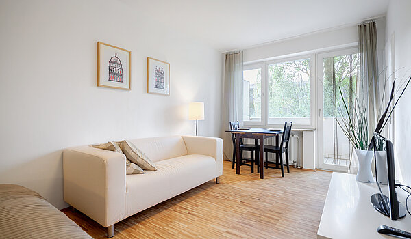Apartment avec 1 pièce | München-Sendling | 70389 | Möblierungsvorschlag : Wohn- und Essbereich