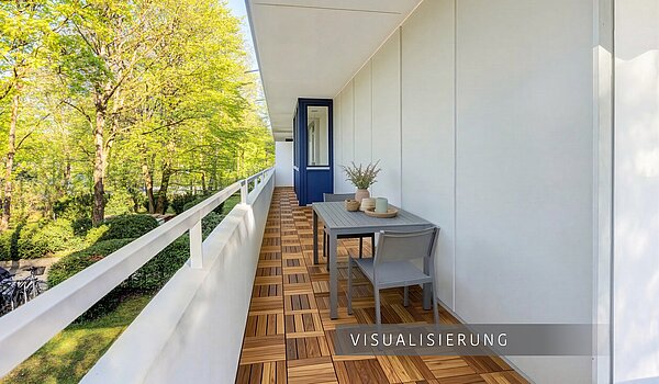 Appartement avec 3.5 pièces | München-Bogenhausen | 703052 | Schattiger Nordbalkon (Visualisierung)