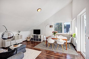Untermenzing : beau 2-pièces avec balcon sud-ouest
