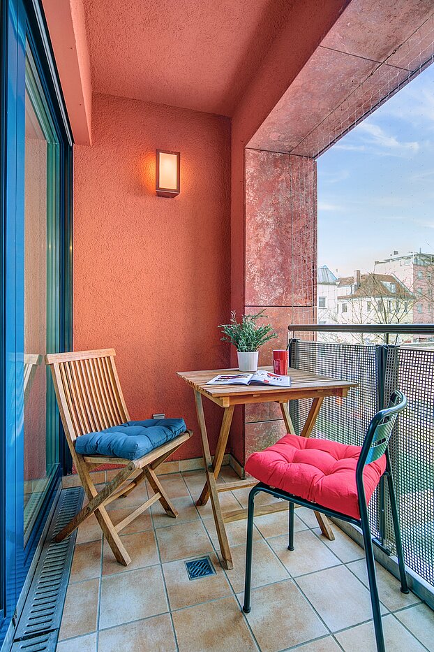 Appartement avec 1.5 pièces | München-Schwabing | 70392 | Loggia