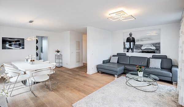 Penthouse avec 3 pièces | München-Riem | 70468 | Wohnzimmer mit Küche