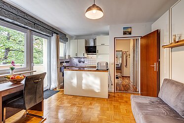 Laim : charmant studio avec balcon orienté ouest et vue sur la verdure