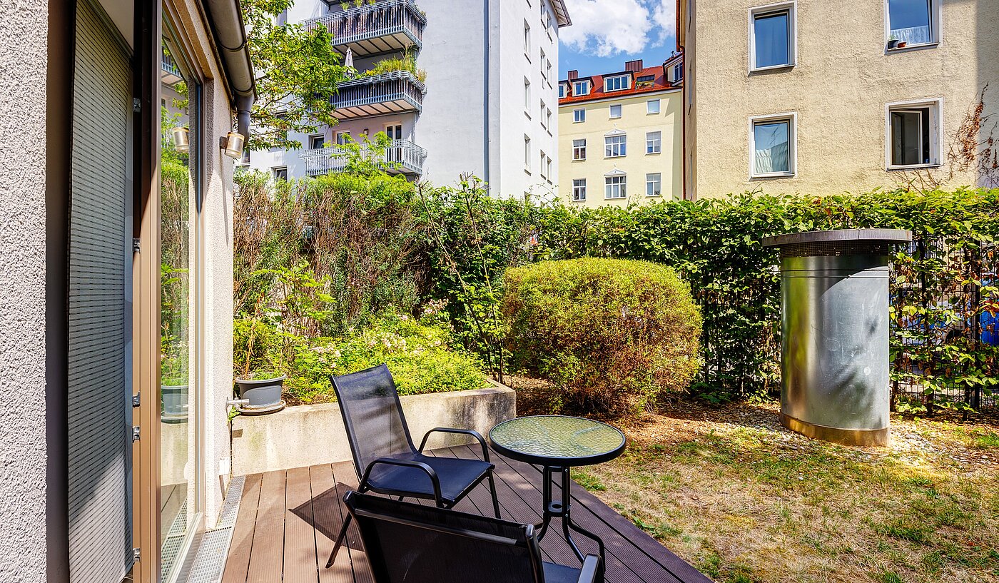 Appartement avec 2 pièces | München-Au | 70108 | Terrasse mit Süd-Ausrichtung