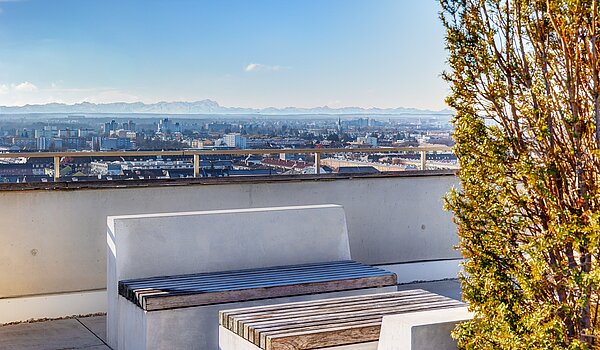 Apartment avec 1.5 pièces | München-Neuhausen | 703131 | Dachterrasse mit 360° Panorama