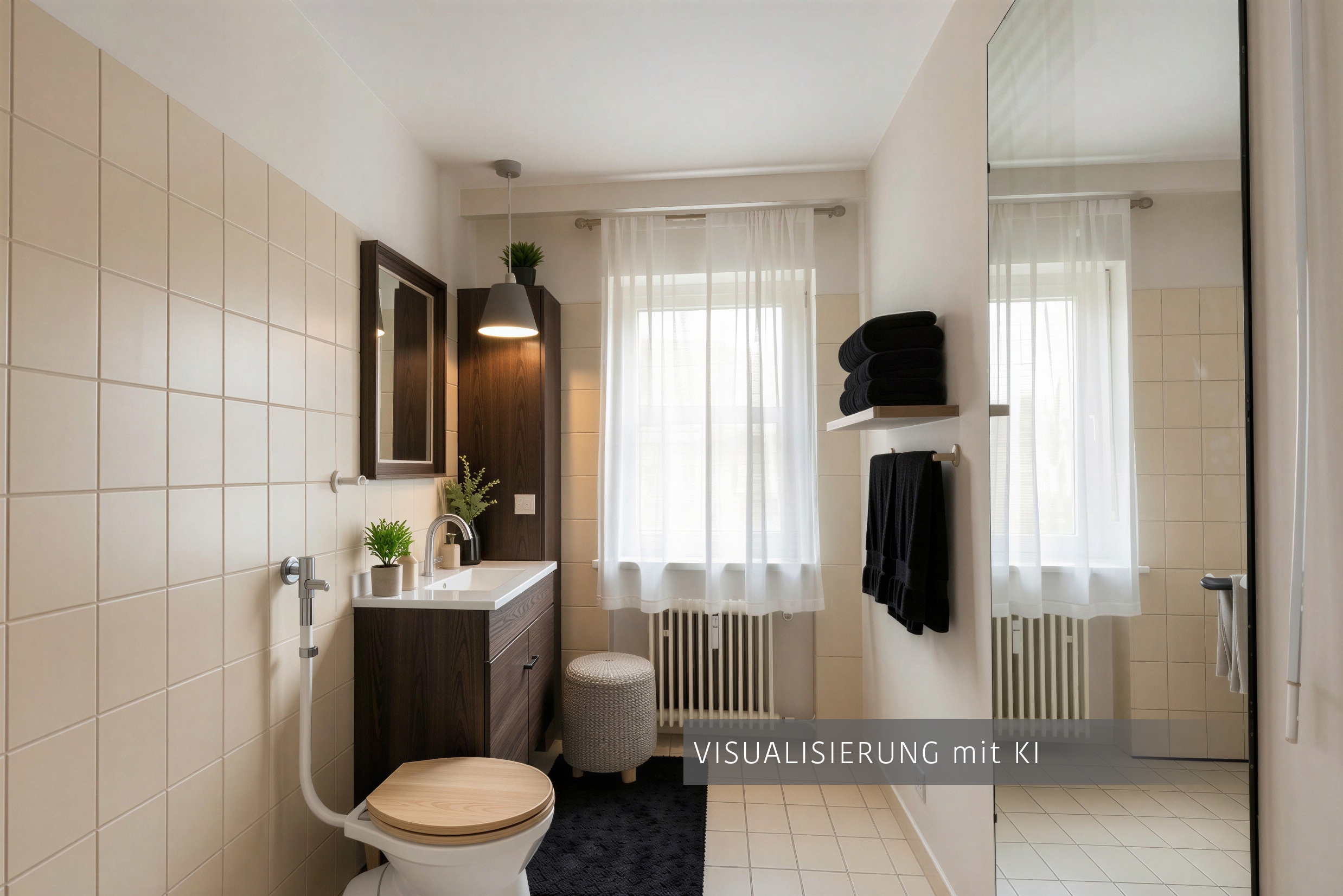 Rez-de-chaussée surélevé avec 2.5 pièces | München-Schwabing | 70441 | Visualisierung mit KI | Thumbnail