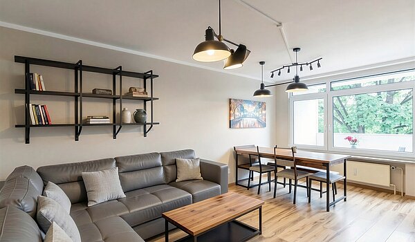 Appartement avec 4 pièces | München-Aubing | 70276 | KI-generiertes Möblierungsbeispiel