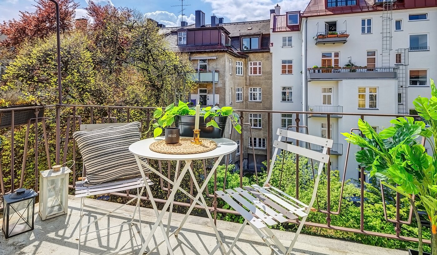Appartement avec 1.5 pièces | München-Schwabing | 70014 | Sonniger Balkon