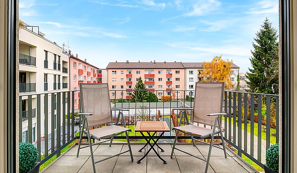 Appartement avec 3 pièces | München-Moosach | 70164 | ...und einem kleinen Balkon zum Innenhof