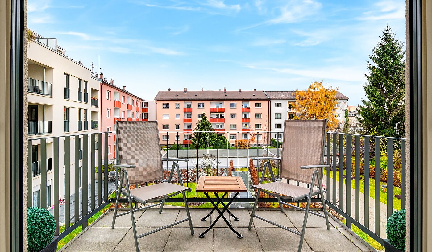 Appartement avec 3 pièces | München-Moosach | 70164 | ...und einem kleinen Balkon zum Innenhof