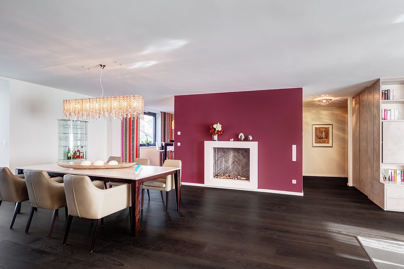 Appartement avec 3 pièces | München-Schwabing | 1511ML1 | Essbereich mit Kamin
