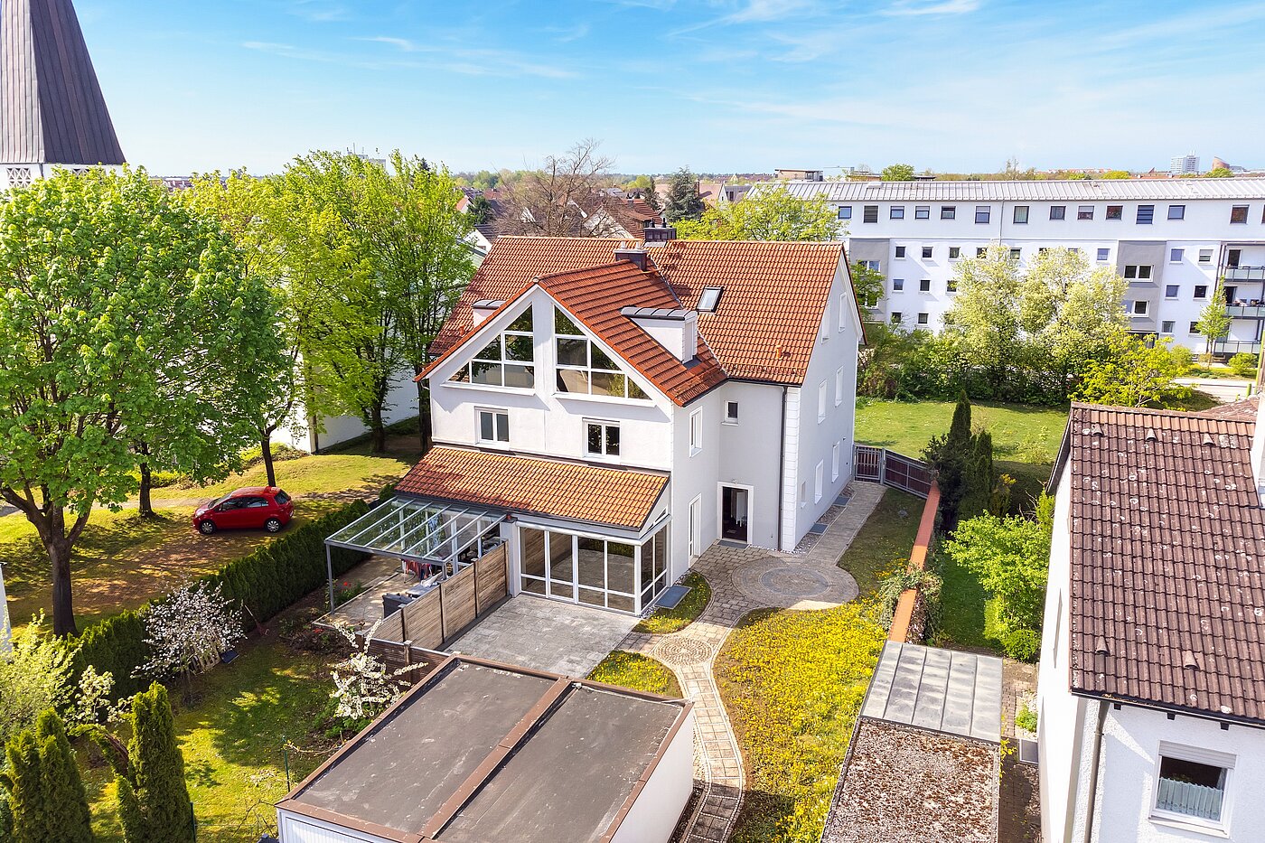 Maison jumelée avec 6.5 pièces | Unterschleißheim | 70122 | Vogelperspektive