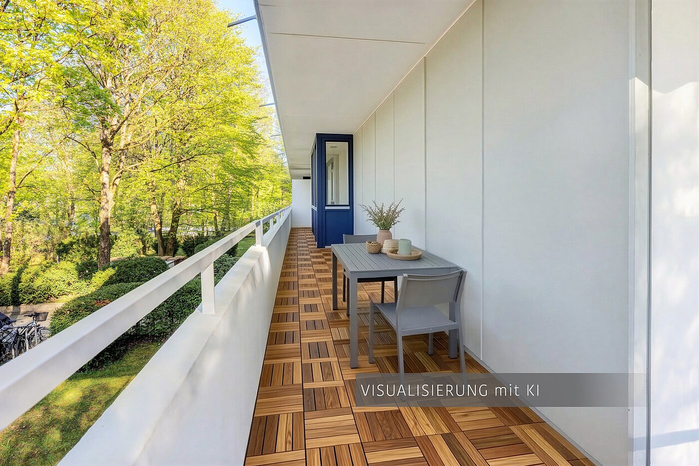 Appartement avec 3.5 pièces | München-Bogenhausen | 703052 | Schattiger Nordbalkon ( Visualisierung mit KI )