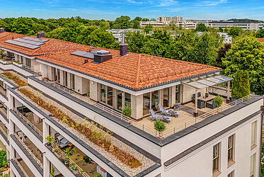 Oberföhring : Penthouse exclusif avec accès par ascenseur - libre