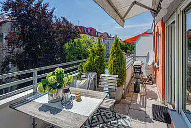 Schwabing : Pour les amateurs de soleil - Appartement avec terrasse sur le toit