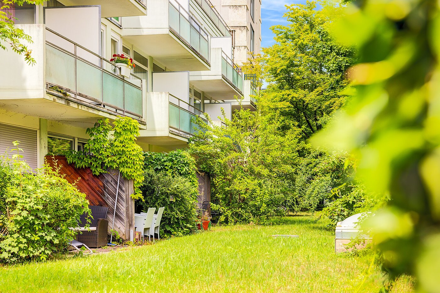 Apartment avec 1 pièce | München-Schwabing | 70257 | Gartenansicht