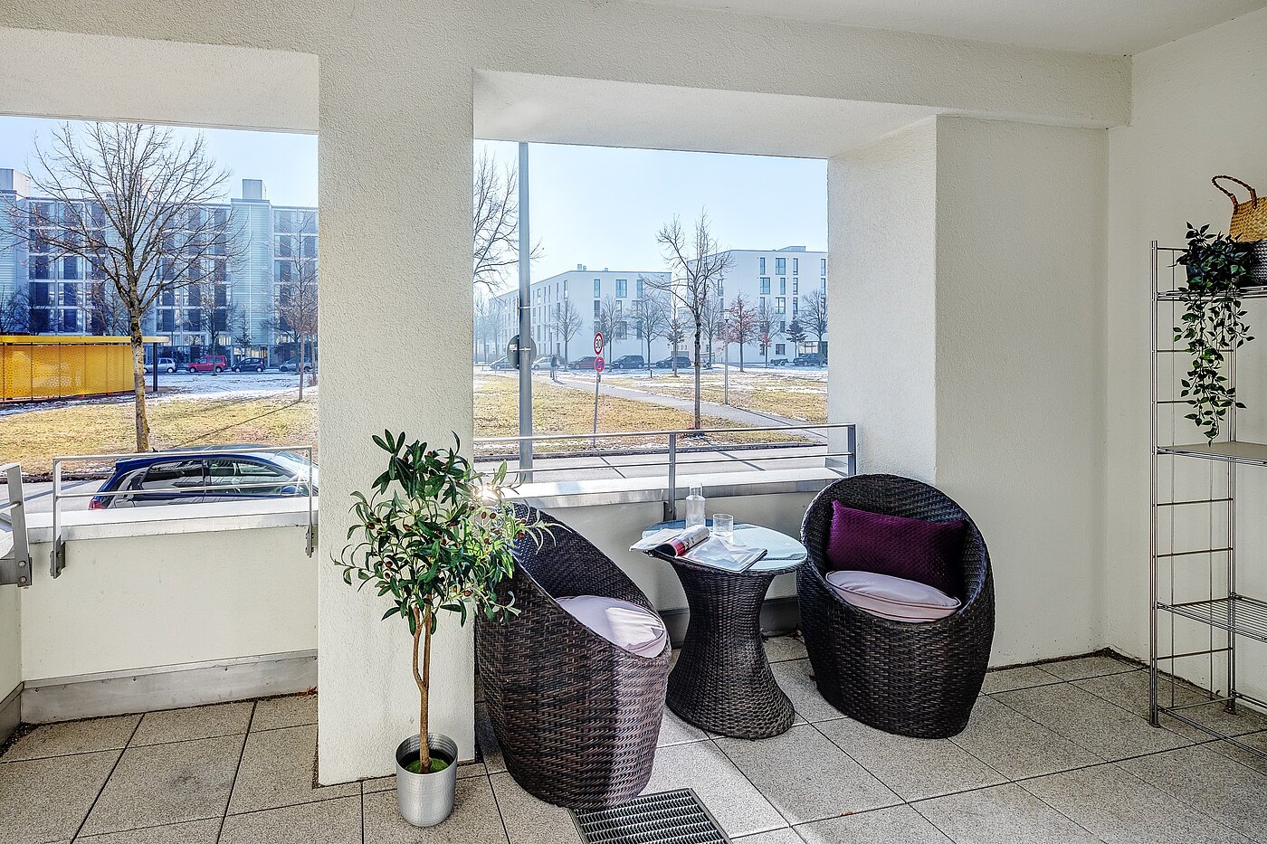 Appartement au rez-de-chaussée avec 2 pièces | München-Riem | 2201ML1 | Sonnige Loggia
