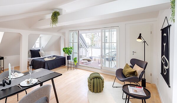 Appartement au dernier étage avec 1 pièce | München-Sendling | 700402