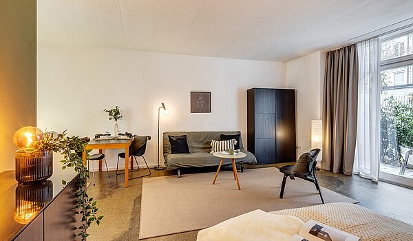 Appartement loft avec 1 pièce | München-Isarvorstadt | 2211ML7 | Strukturierte Aufteilung: Wohnen, Schlafen und...