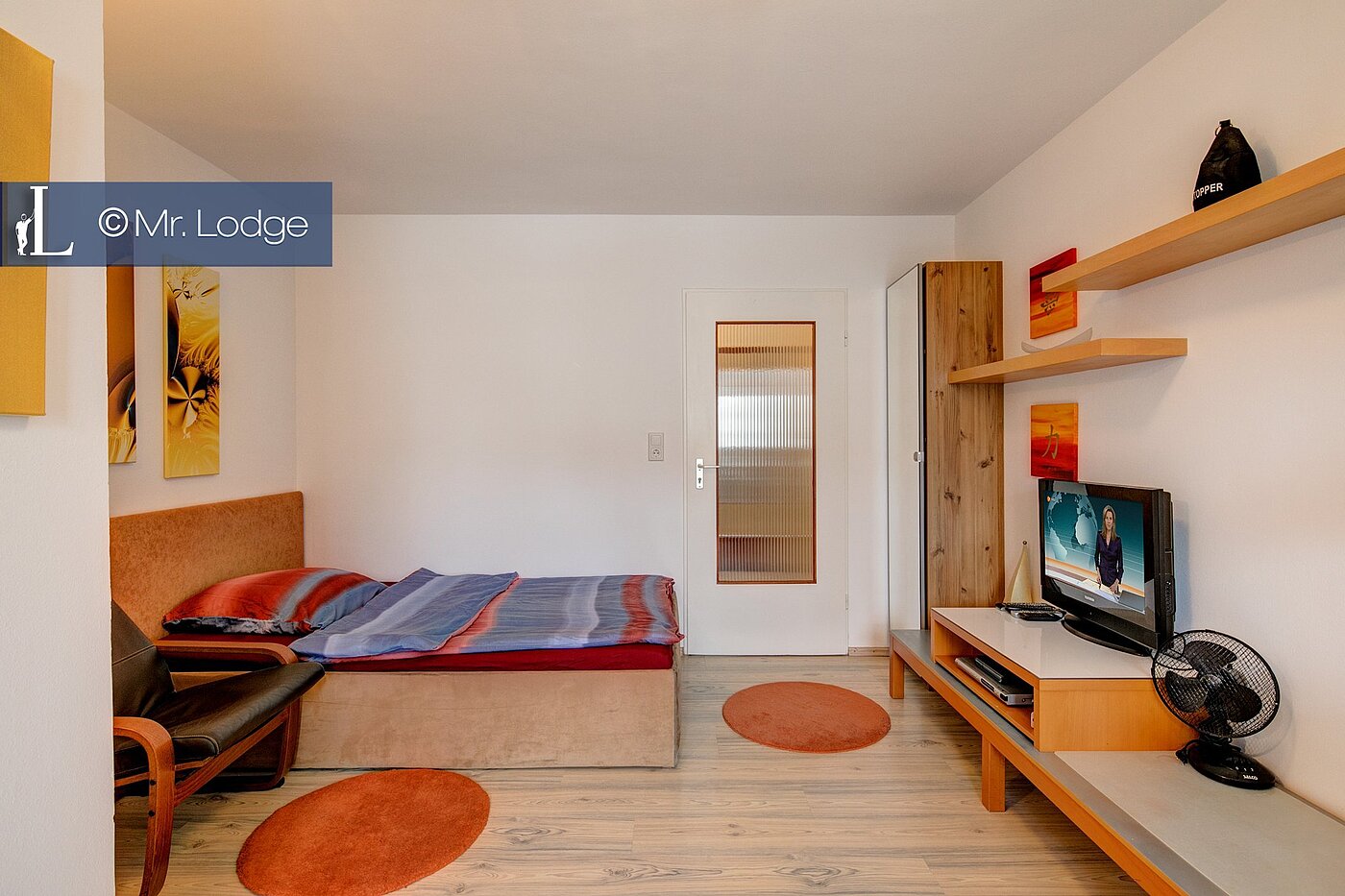 Appartement avec 1 pièce | München-Milbertshofen | 1710ML5 | Blick zum Bett