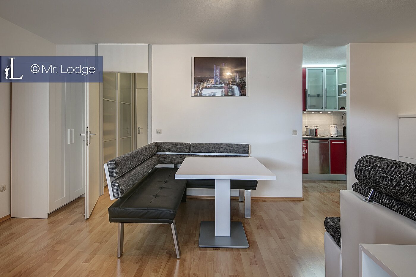 Appartement avec 1 pièce | München-Sendling-Westpark | 1706ML8 | Essecke mit Blick zur Küche