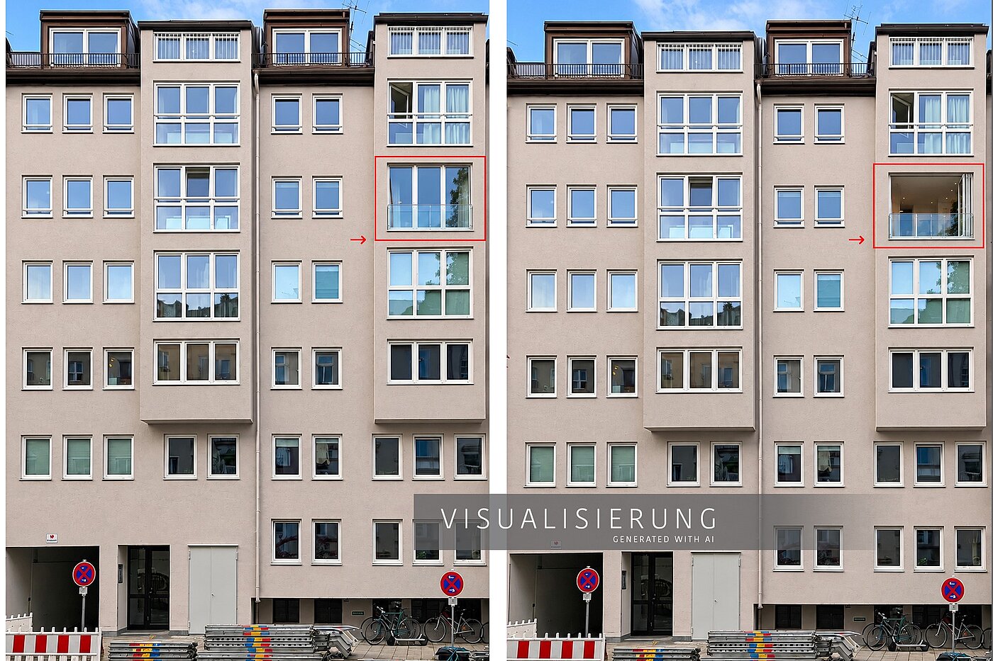 Appartement avec 2 pièces | München-Isarvorstadt | 70459 | Hier mit Faltfenster, außen...