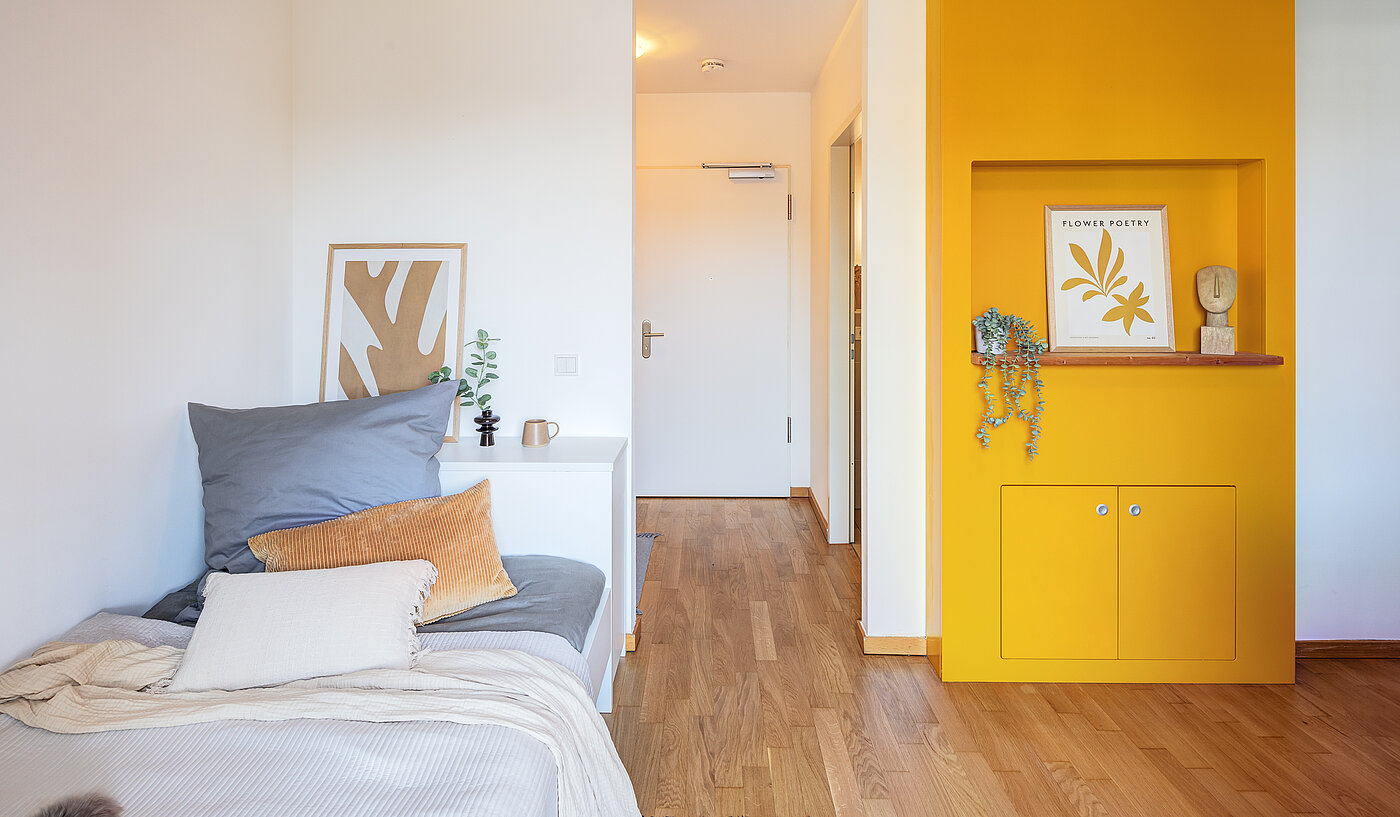 Apartment avec 1 pièce | München-Ramersdorf | 70415 | Wohn- und Schlafzimmer