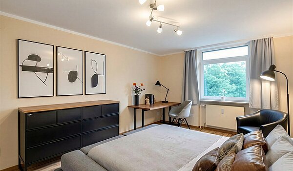 Appartement avec 4 pièces | München-Aubing | 70276 | KI-generiertes Möblierungsbeispiel
