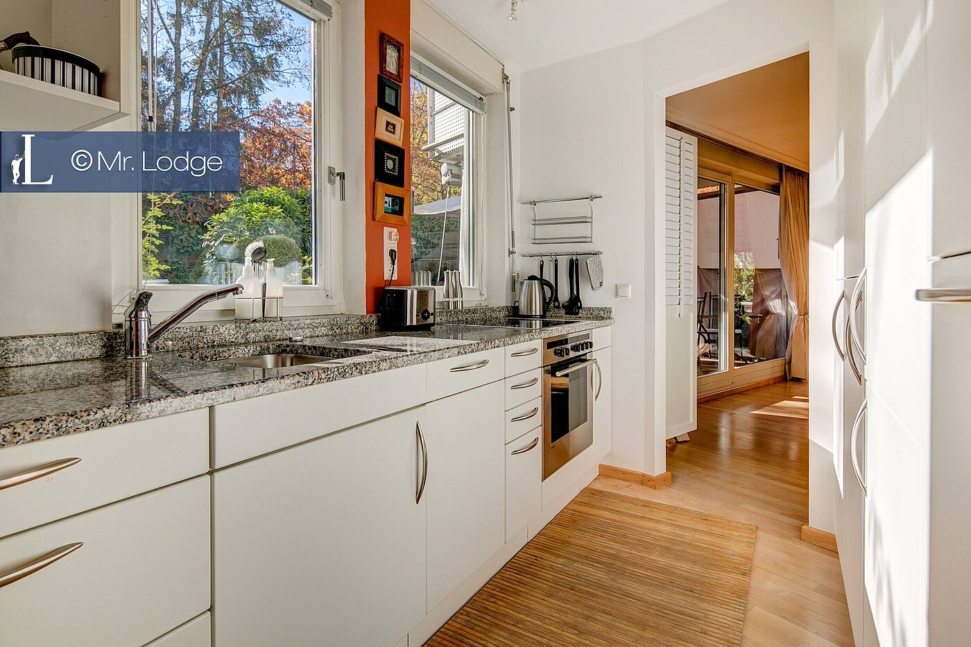 Appartement avec 2 pièces | München-Schwabing | 1605ML1 | Küche mit Gartenblick