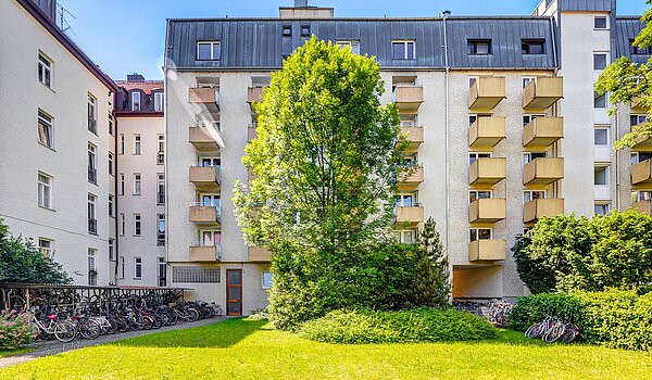 Appartement avec 1 pièce | München-Schwabing | 2210ML3 | ...Gartenansicht