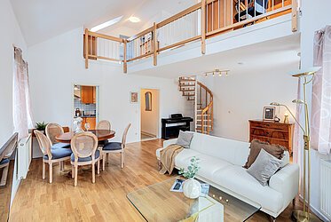 Waldtrudering : appartement en duplex ensoleillé de 3,5 pièces avec vue sur la verdure - libre