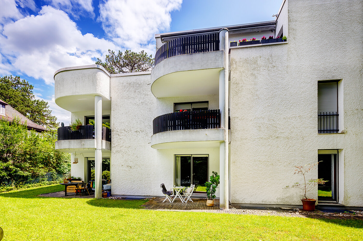 Appartement au rez-de-chaussée avec 2.5 pièces | 70018 | Gartenansicht